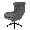 Jack & Alice Fauteuil de bureau Bracon II - Tissé à plat / Nylon - Gris foncé / Noir