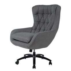 Jack & Alice Fauteuil de bureau Bracon II - Tissé à plat / Nylon - Gris foncé / Noir