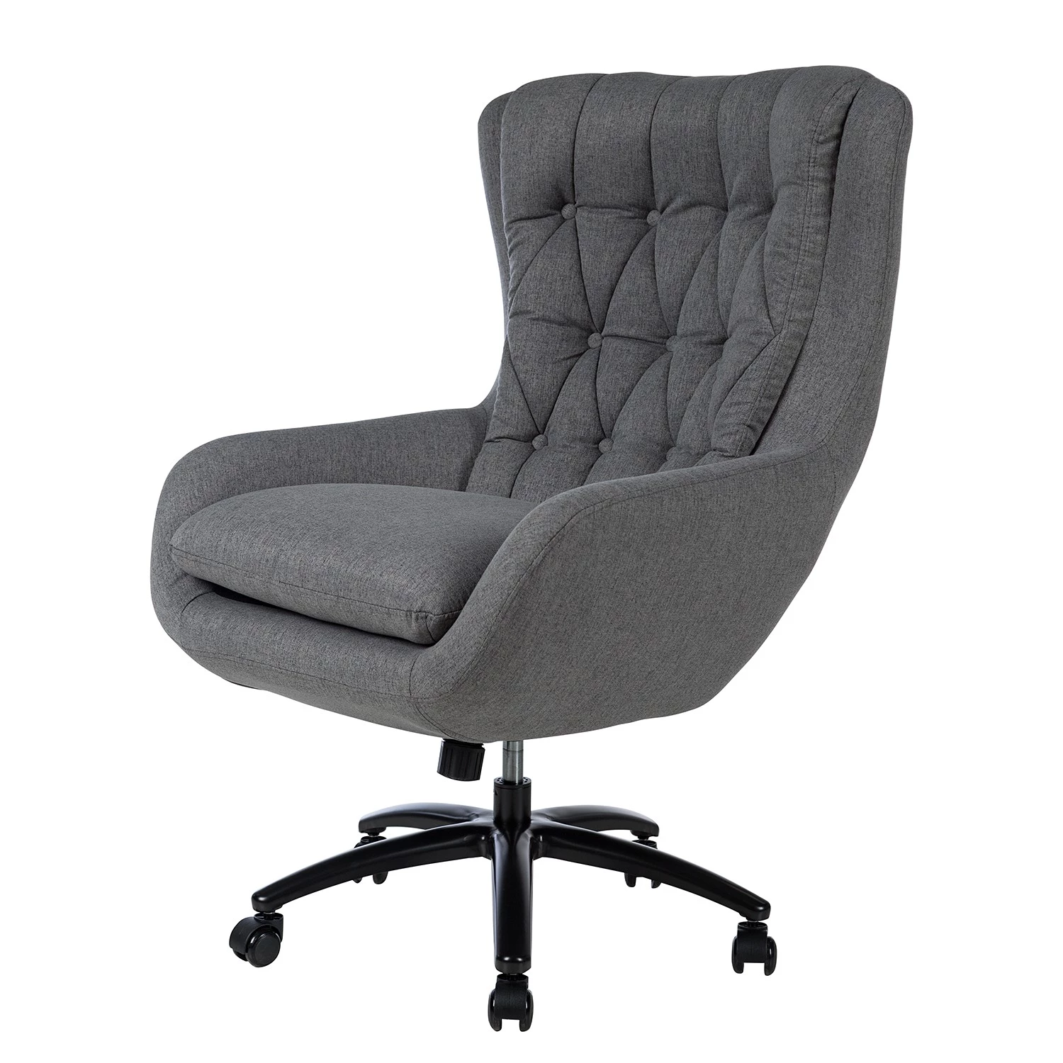 Jack & Alice Fauteuil de bureau Bracon II - Tissé à plat / Nylon - Gris foncé / Noir 3 Jack & Alice Fauteuil de bureau Bracon II - Tissé à plat / Nylon - Gris foncé / Noir