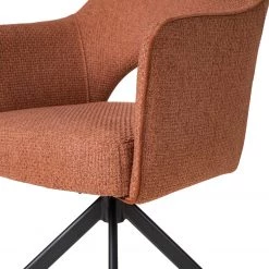 Fredriks Chaise à accoudoirs Tustin - Tissu / Métal - Marron rouille / Noir mat -Chaises Soldes 2022 1000218415 210303 08150900007 DETAILS P000000001000218415