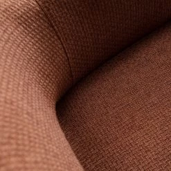 Fredriks Chaise à accoudoirs Tustin - Tissu / Métal - Marron rouille / Noir mat -Chaises Soldes 2022 1000218415 210311 12215300004 DETAILS P000000001000218415