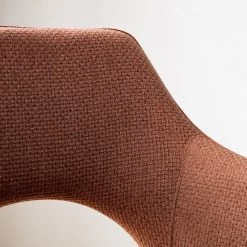 Fredriks Chaise à accoudoirs Tustin - Tissu / Métal - Marron rouille / Noir mat -Chaises Soldes 2022 1000218415 210311 12215300007 DETAILS P000000001000218415