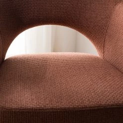 Fredriks Chaise à accoudoirs Tustin - Tissu / Métal - Marron rouille / Noir mat -Chaises Soldes 2022 1000218415 210311 12215300008 DETAILS P000000001000218415