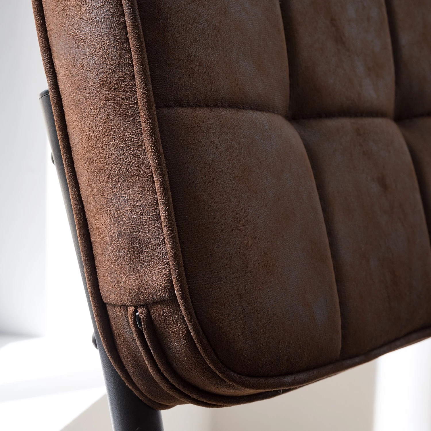 Ars manufacti Chaises cantilever Dalcross (lot de 2) - Microfibre / Métal - Marron 14 Ars manufacti Chaises cantilever Dalcross (lot de 2) - Microfibre / Métal - Marron – Image 12