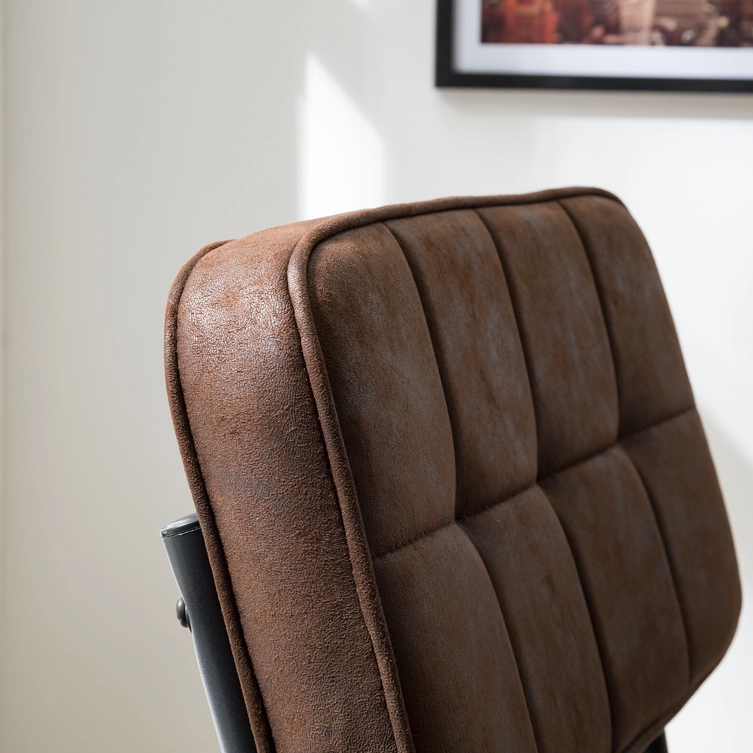 Ars manufacti Chaises cantilever Dalcross (lot de 2) - Microfibre / Métal - Marron 11 Ars manufacti Chaises cantilever Dalcross (lot de 2) - Microfibre / Métal - Marron – Image 9