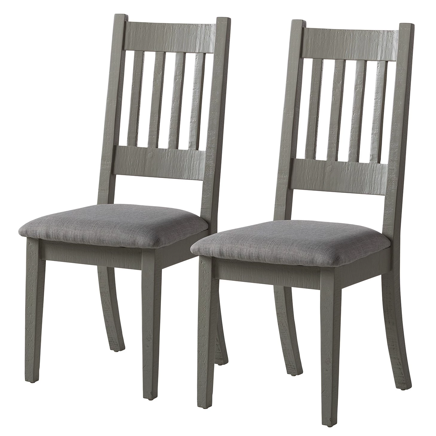 Maison Belfort Chaises Lavalle (lot de 2) - Pin massif - Gris clair / Gris 3 Maison Belfort Chaises Lavalle (lot de 2) - Pin massif - Gris clair / Gris