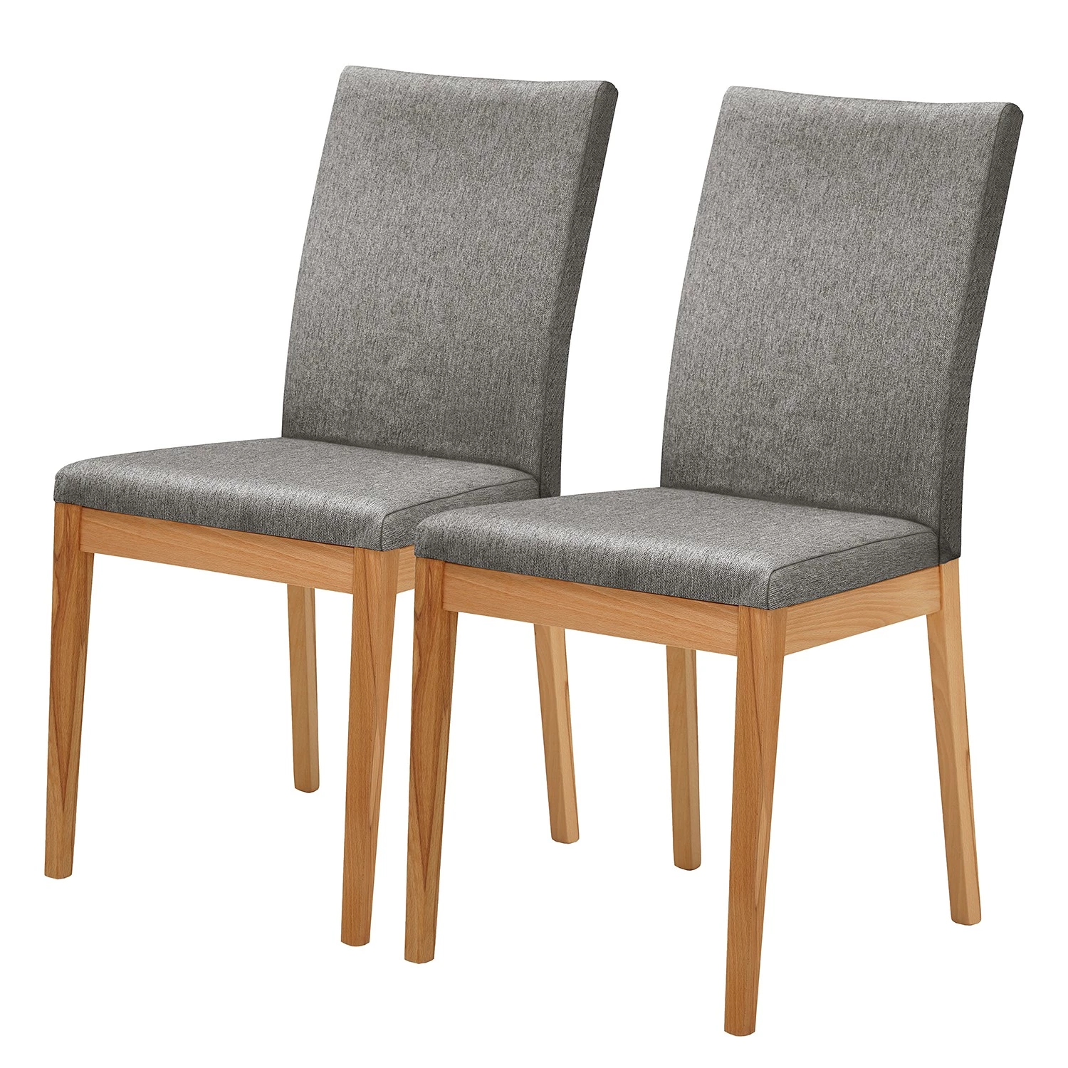 Schösswender Chaises capitonnées Roberto II(lot de 2) - Microfibre / Duramen de hêtre massif - Gris / Duramen de hêtre 3 Schösswender Chaises capitonnées Roberto II(lot de 2) - Microfibre / Duramen de hêtre massif - Gris / Duramen de hêtre