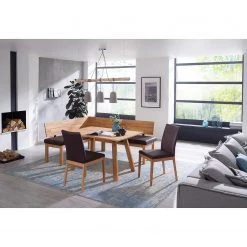 Schösswender Chaises capitonnées Roberto I (lot de 2) - Imitation cuir / Duramen de hêtre massif - Marron foncé / Duramen de hêtre -Chaises Soldes 2022 1000225954 200923 06242300046 MOOD DETAILS P000000001000225954 mood