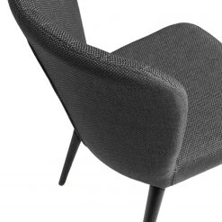 Jack & Alice Chaises capitonnées Palm City (lot de 2) - Tissu / Acier - Gris foncé -Chaises Soldes 2022 1000225996 200917 06373600136 DETAILS P000000001000225996