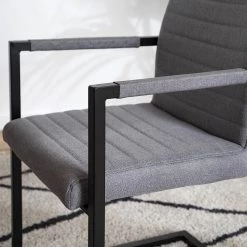 Ars manufacti Fauteuil Finga III - Tissage à plat / Fer - Gris / Noir -Chaises Soldes 2022 1000226369 210929 100237000038 DETAILS P000000001000226369