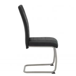 Loftscape Chaise cantilever Wisches - Microfibre / Acier inoxydable - Anthracite - Lot de 2 -Chaises Soldes 2022 1000228907 201104 15385500004 DETAILS P000000001000228907