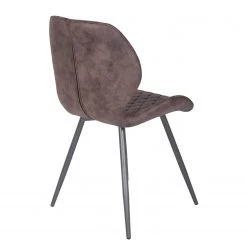 Loftscape Chaises capitonnées McLean (lot de 2) - Microfibre / Acier - Marron foncé vintage -Chaises Soldes 2022 1000228921 201104 15385600058 DETAILS P000000001000228921