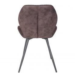 Loftscape Chaises capitonnées McLean (lot de 2) - Microfibre / Acier - Marron foncé vintage -Chaises Soldes 2022 1000228921 201104 15385600059 DETAILS P000000001000228921