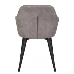 Loftscape Chaises à accoudoirs Trappe (lot de 2) - Microfibre / Acier - Gris fumé -Chaises Soldes 2022 1000228924 201104 15385600084 DETAILS P000000001000228924