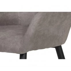 Loftscape Chaises à accoudoirs Trappe (lot de 2) - Microfibre / Acier - Gris fumé -Chaises Soldes 2022 1000228924 201104 15385600085 DETAILS P000000001000228924
