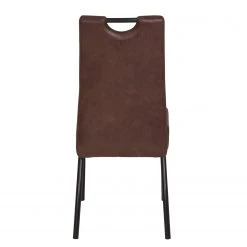 Loftscape Chaise capitonnée Brookville - Microfibre / Acier - Marron - Lot de 2 -Chaises Soldes 2022 1000228929 201104 15385600122 DETAILS P000000001000228929
