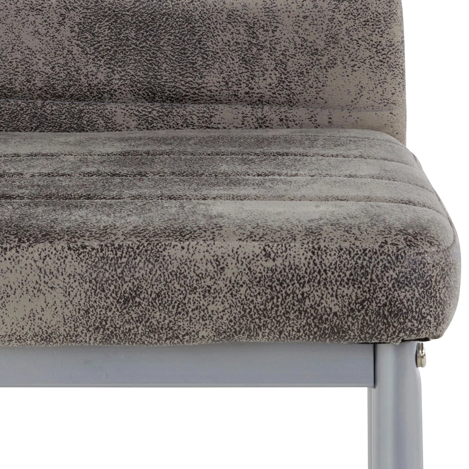 Loftscape Chaises capitonnées Orelle II (lot de 2) - Microfibre / Fer - Gris 7 Loftscape Chaises capitonnées Orelle II (lot de 2) - Microfibre / Fer - Gris – Image 5