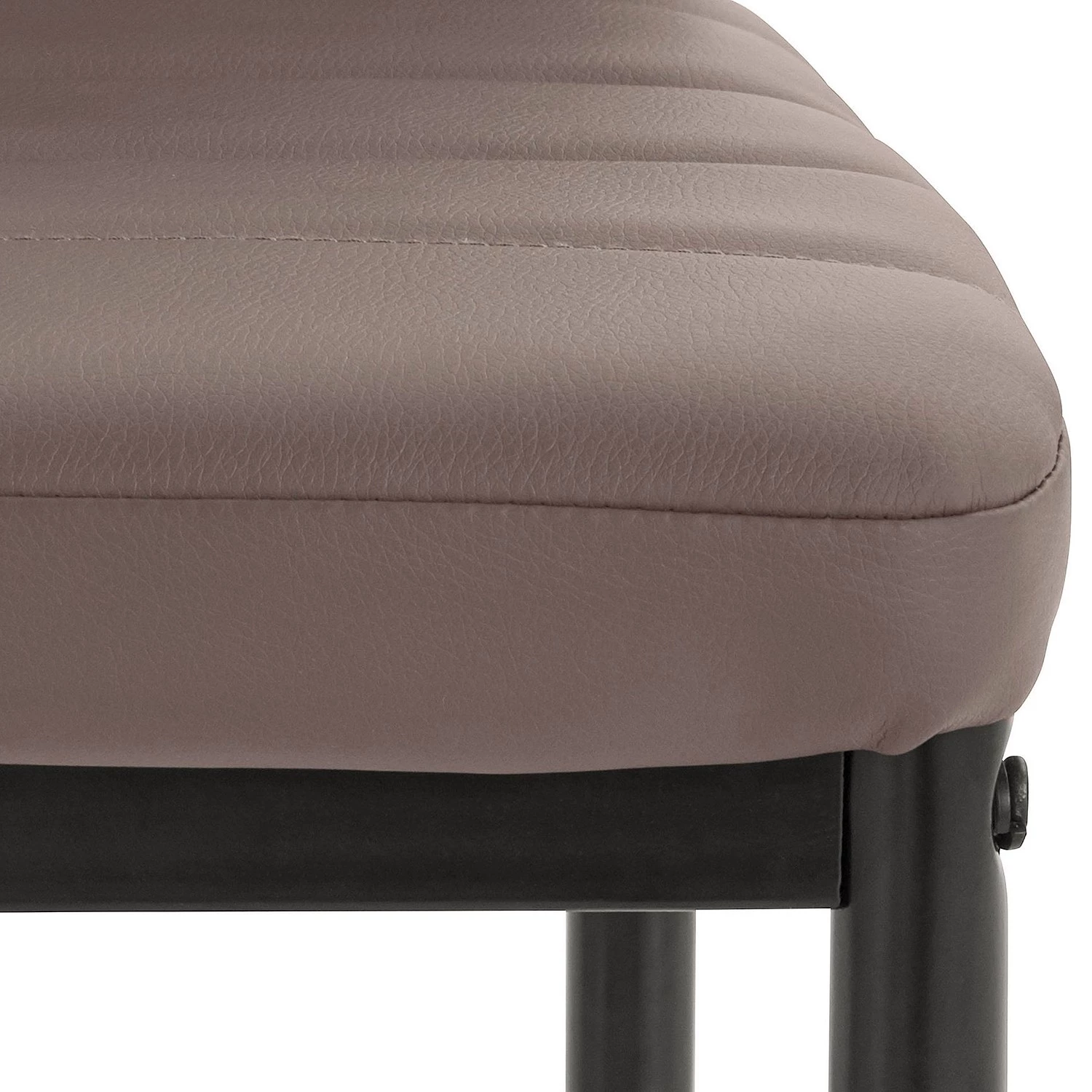 Loftscape Chaises capitonnées Orelle I (lot de 2) - Imitation cuir / Fer - Cappuccino / Noir 7 Loftscape Chaises capitonnées Orelle I (lot de 2) - Imitation cuir / Fer - Cappuccino / Noir – Image 5