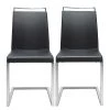 Loftscape Chaises cantilever Ibos (lot de 2) - Imitation cuir - Chrome - Noir -Chaises Soldes 2022 1000229580 201104 14075800041 IMAGE P000000001000229580