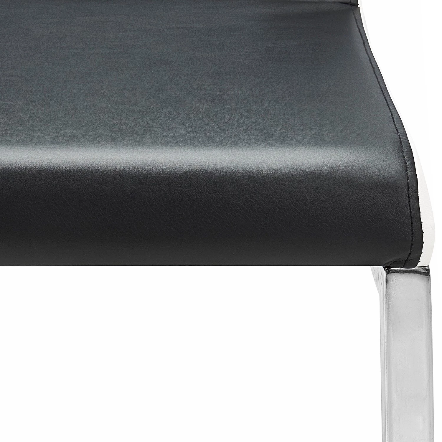 Loftscape Chaises cantilever Ibos (lot de 2) - Imitation cuir - Chrome - Noir 7 Loftscape Chaises cantilever Ibos (lot de 2) - Imitation cuir - Chrome - Noir – Image 5