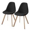 Norrwood Chaises Villars (lot de 2) - Tissu / Fer - Noir