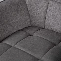 Furnitive Chaise de bureau Valady II - Microfibre / Fer - Gris / Chrome -Chaises Soldes 2022 1000230741 220322 036 DETAILS P000000001000230741