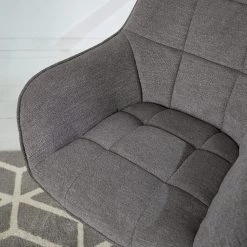 Furnitive Chaise de bureau Valady II - Microfibre / Fer - Gris / Chrome -Chaises Soldes 2022 1000230741 220629 031 DETAILS P000000001000230741