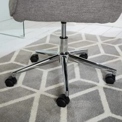 Furnitive Chaise de bureau Valady II - Microfibre / Fer - Gris / Chrome -Chaises Soldes 2022 1000230741 220629 033 DETAILS P000000001000230741