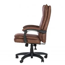Furnitive Fauteuil de bureau Wisdom - Microfibre / Matière plastique - Marron vintage / Noir -Chaises Soldes 2022 1000230753 220330 031 DETAILS P000000001000230753