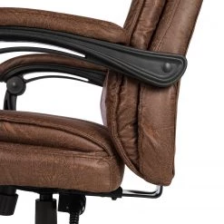 Furnitive Fauteuil de bureau Wisdom - Microfibre / Matière plastique - Marron vintage / Noir -Chaises Soldes 2022 1000230753 220330 034 DETAILS P000000001000230753