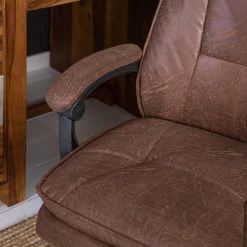 Furnitive Fauteuil de bureau Wisdom - Microfibre / Matière plastique - Marron vintage / Noir -Chaises Soldes 2022 1000230753 220624 021 MOOD DETAILS P000000001000230753 mood