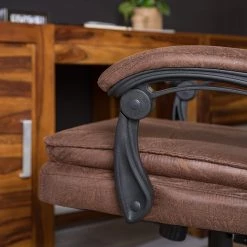 Furnitive Fauteuil de bureau Wisdom - Microfibre / Matière plastique - Marron vintage / Noir -Chaises Soldes 2022 1000230753 220624 022 MOOD DETAILS P000000001000230753 mood