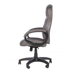 Furnitive Fauteuil de bureau Loyalton - Microfibre / Matière plastique - Gris vintage / Noir -Chaises Soldes 2022 1000230754 220330 031 DETAILS P000000001000230754