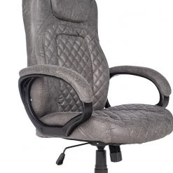 Furnitive Fauteuil de bureau Loyalton - Microfibre / Matière plastique - Gris vintage / Noir -Chaises Soldes 2022 1000230754 220330 032 DETAILS P000000001000230754