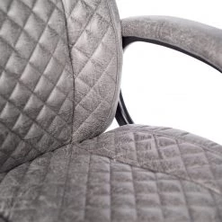 Furnitive Fauteuil de bureau Loyalton - Microfibre / Matière plastique - Gris vintage / Noir -Chaises Soldes 2022 1000230754 220330 033 DETAILS P000000001000230754