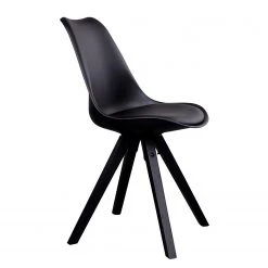 Norrwood Chaises Trebes I (lot de 2) - Matière plastique / Hévéa massif - Noir / Hévéa -Chaises Soldes 2022 1000231008 201125 16492100016 DETAILS P000000001000231008