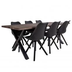 Norrwood Chaises Trebes I (lot de 2) - Matière plastique / Hévéa massif - Noir / Hévéa -Chaises Soldes 2022 1000231008 201125 16492100018 DETAILS P000000001000231008