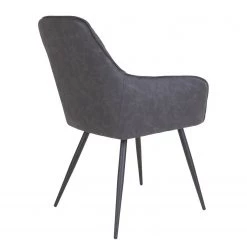 Red Living Chaises à accoudoirs Pierry I (lot de 2) - Imitation cuir / Acier - Gris vintage -Chaises Soldes 2022 1000231016 201125 16492300077 DETAILS P000000001000231016