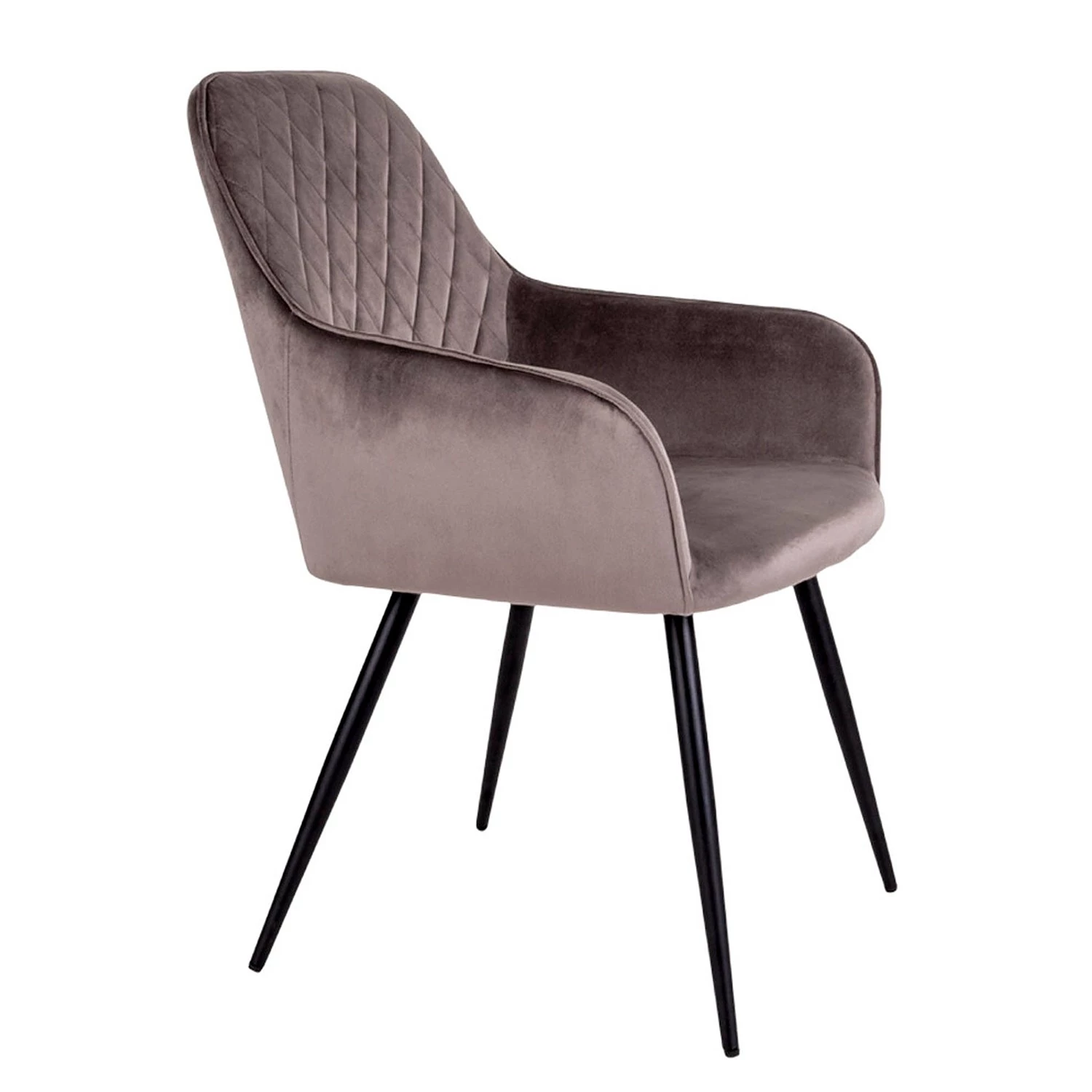 Loftscape Chaise à accoudoirs Pierry II (lot de 2) - Velours / Acier - Taupe 6 Loftscape Chaise à accoudoirs Pierry II (lot de 2) - Velours / Acier - Taupe – Image 4