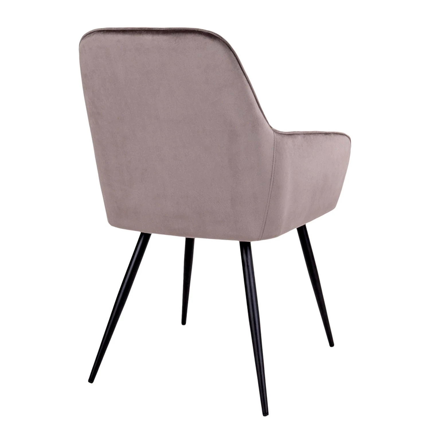 Loftscape Chaise à accoudoirs Pierry II (lot de 2) - Velours / Acier - Taupe 8 Loftscape Chaise à accoudoirs Pierry II (lot de 2) - Velours / Acier - Taupe – Image 6