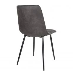 Loftscape Chaises capitonnées Ormoy I (lot de 2) - Microfibre / Acier - Gris / Noir -Chaises Soldes 2022 1000231021 201125 16492500119 DETAILS P000000001000231021
