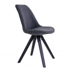 Norrwood Chaises Trebes III (lot de 2) - Tissu / Hévéa massif - Gris foncé / Noir -Chaises Soldes 2022 1000231022 201125 16492500125 DETAILS P000000001000231022