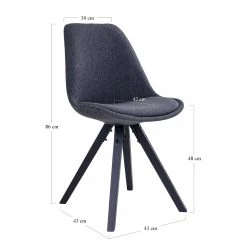 Norrwood Chaises Trebes III (lot de 2) - Tissu / Hévéa massif - Gris foncé / Noir -Chaises Soldes 2022 1000231022 201125 16492600128 SKETCH DETAILS P000000001000231022 sketch