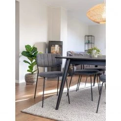 Loftscape Chaises capitonnées Muel I (lot de 2) - Tissu / Acier - Gris -Chaises Soldes 2022 1000231042 201125 16493200273 MOOD DETAILS P000000001000231042 mood