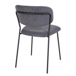 Loftscape Chaises capitonnées Muel I (lot de 2) - Tissu / Acier - Gris -Chaises Soldes 2022 1000231042 201125 16493200277 DETAILS P000000001000231042