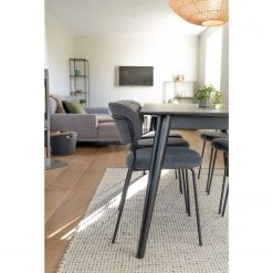 Loftscape Chaises capitonnées Muel I (lot de 2) - Tissu / Acier - Gris -Chaises Soldes 2022 1000231042 201125 16493200278 DETAILS P000000001000231042