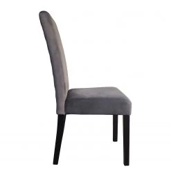 Loftscape Chaises capitonnées Moux (lot de 2) - Velours / Hévéa massif - Gris / Noir 10 Loftscape Chaises capitonnées Moux (lot de 2) - Velours / Hévéa massif - Gris / Noir -Chaises Soldes 2022 1000232778 210504 11353200003 DETAILS P000000001000232778