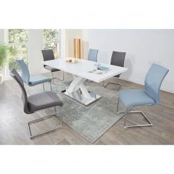 Loftscape Chaises cantilever Lunery I (lot de 2) - Tissu / Acier - Gris -Chaises Soldes 2022 1000233974 210108 13095900289 MOOD DETAILS P000000001000233974 mood