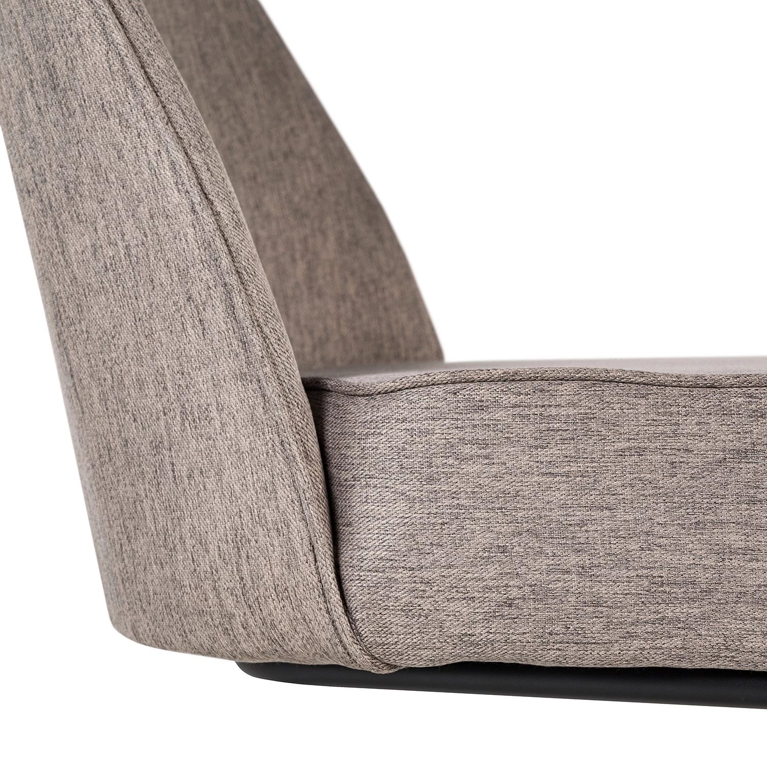 Fredriks Chaises cantilever Coggia (lot de 2) - Tissu / Fer - Cappuccino / Noir 8 Fredriks Chaises cantilever Coggia (lot de 2) - Tissu / Fer - Cappuccino / Noir – Image 6