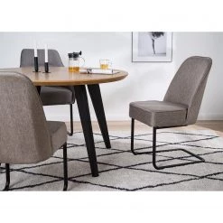 Fredriks Chaises cantilever Coggia (lot de 2) - Tissu / Fer - Cappuccino / Noir 13 Fredriks Chaises cantilever Coggia (lot de 2) - Tissu / Fer - Cappuccino / Noir -Chaises Soldes 2022 1000234595 210929 08555500048 MOOD DETAILS P000000001000234595 mood